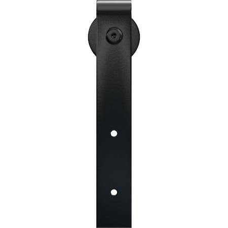 Ekena Millwork Premium J-Strap Roller Hanger w/ Bolts for Barn Door for 2 1/4" Doors, Black GB60015RBL